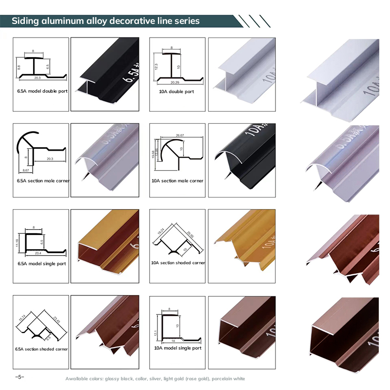 Garisan Hiasan Aluminium Melindungi & Menghias Tepi Jubin