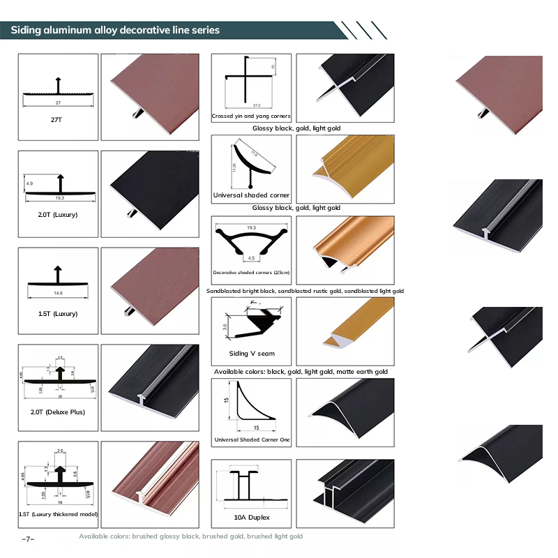 Aksesori Aluminium Trim Dinding